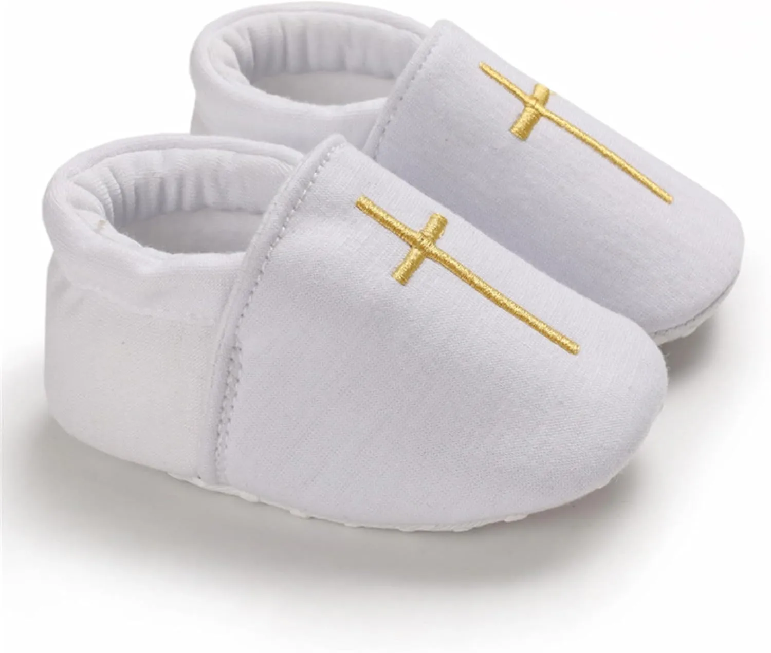 Baby Baptism Shoes & Socks, Boys Girls Infant Toddler, Soft Sole White Christening Sneaker Socks, 3PC