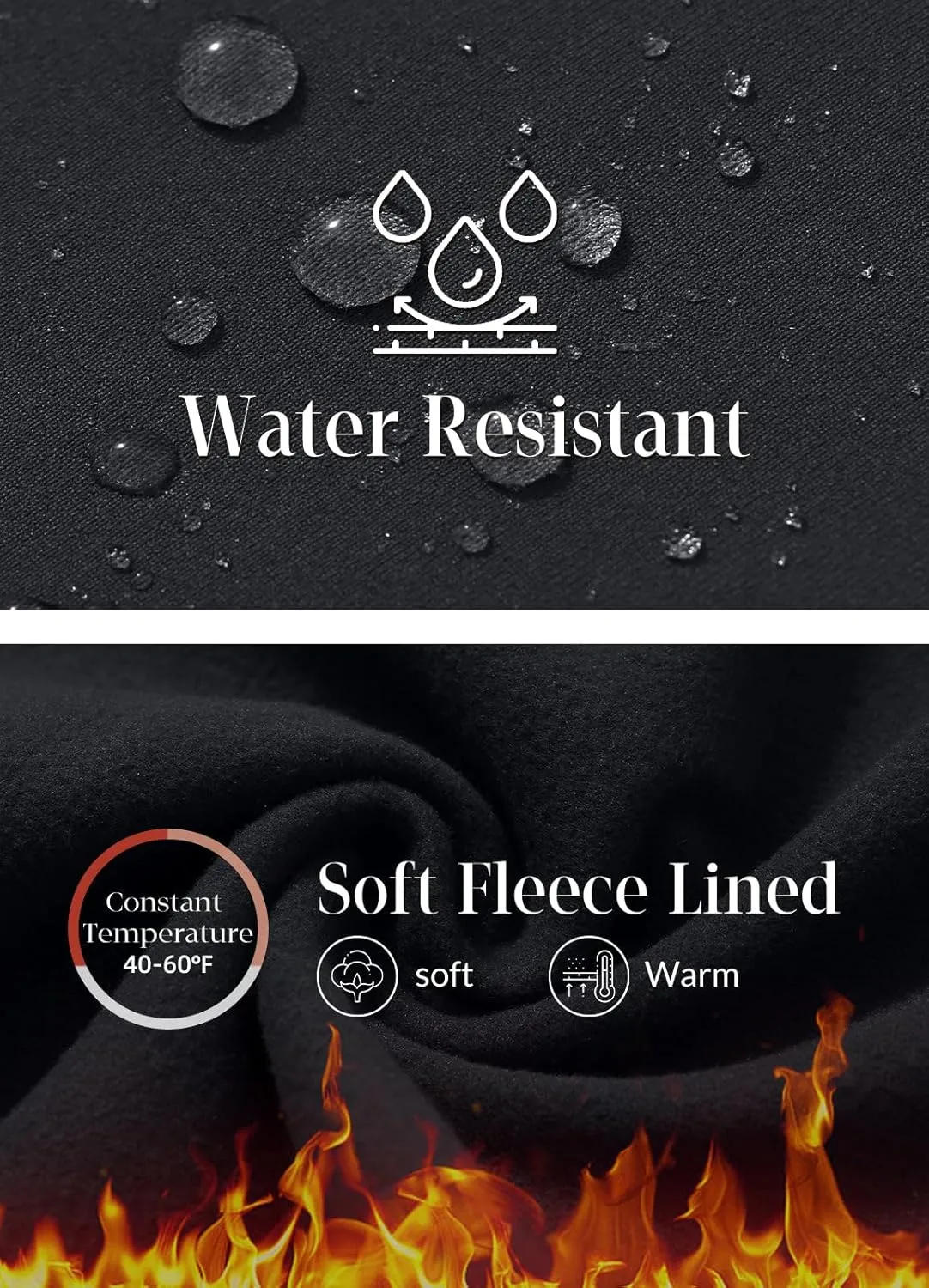 baleaf Women's Fleece Lined Pants Winter Thermal Water Resistant Crossover Flare Leggings Warm Bootcut Hiking Outdoor