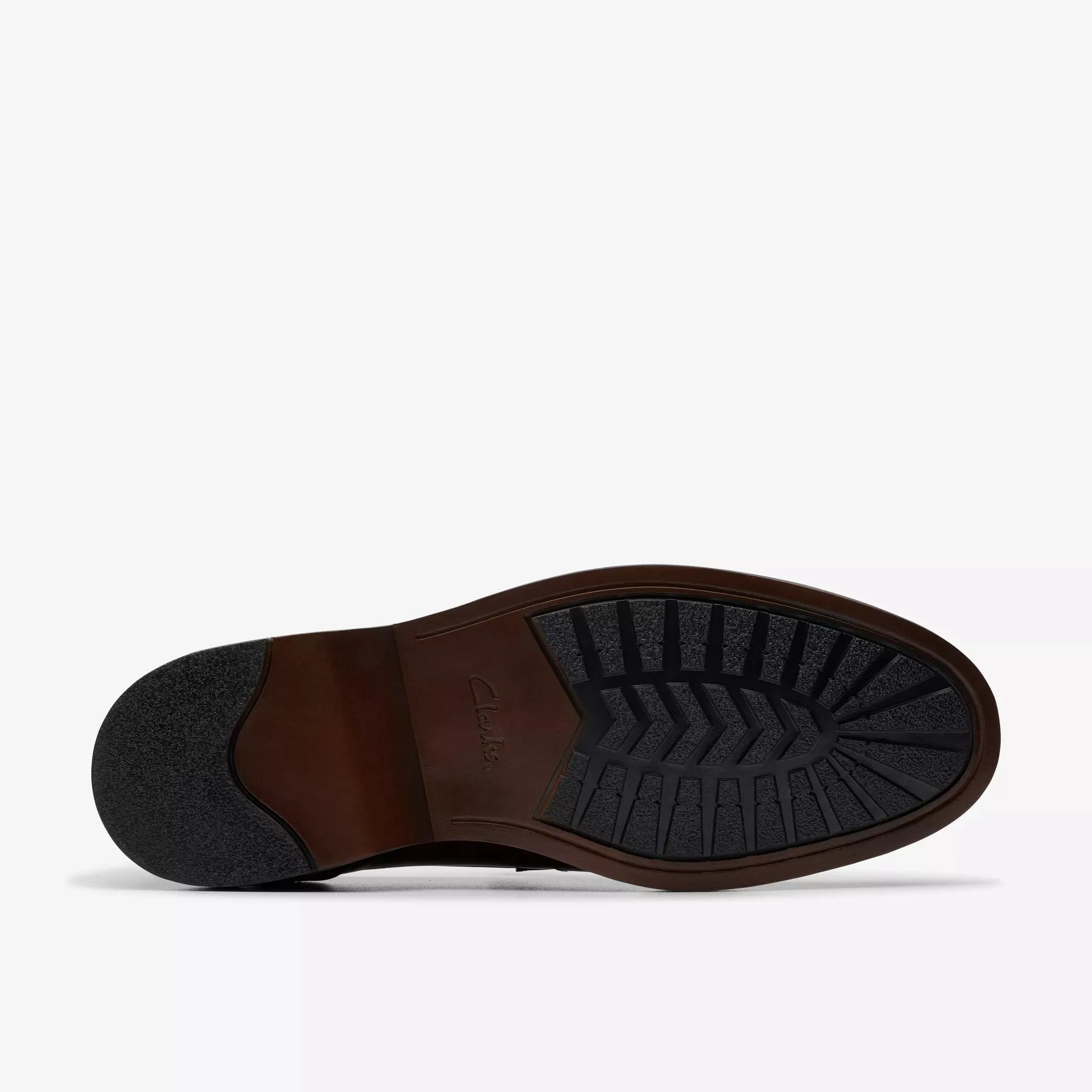 Clarks Men's Aldwin Step Dress Shoes- Mid Tan Leather