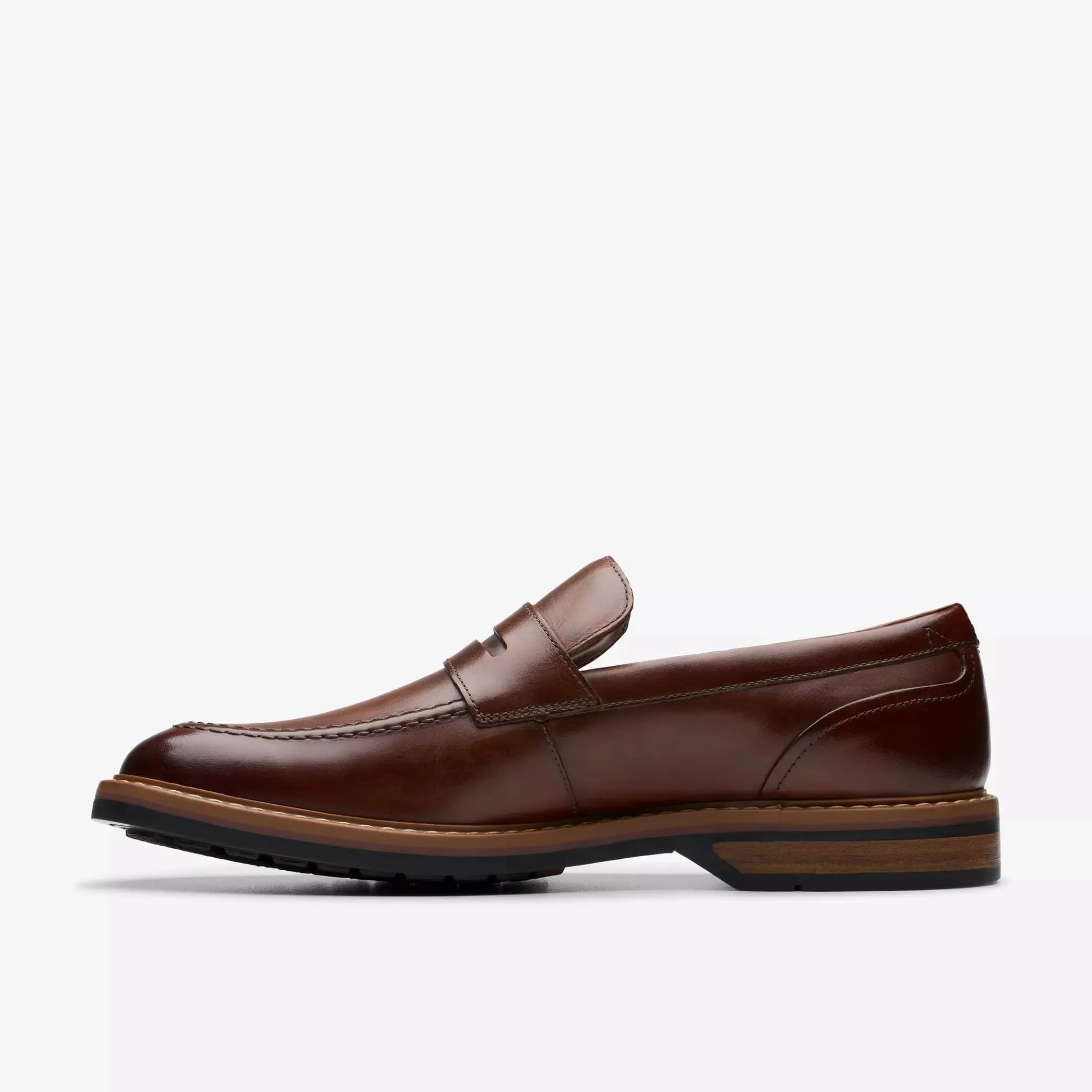 Clarks Men's Aldwin Step Dress Shoes- Mid Tan Leather