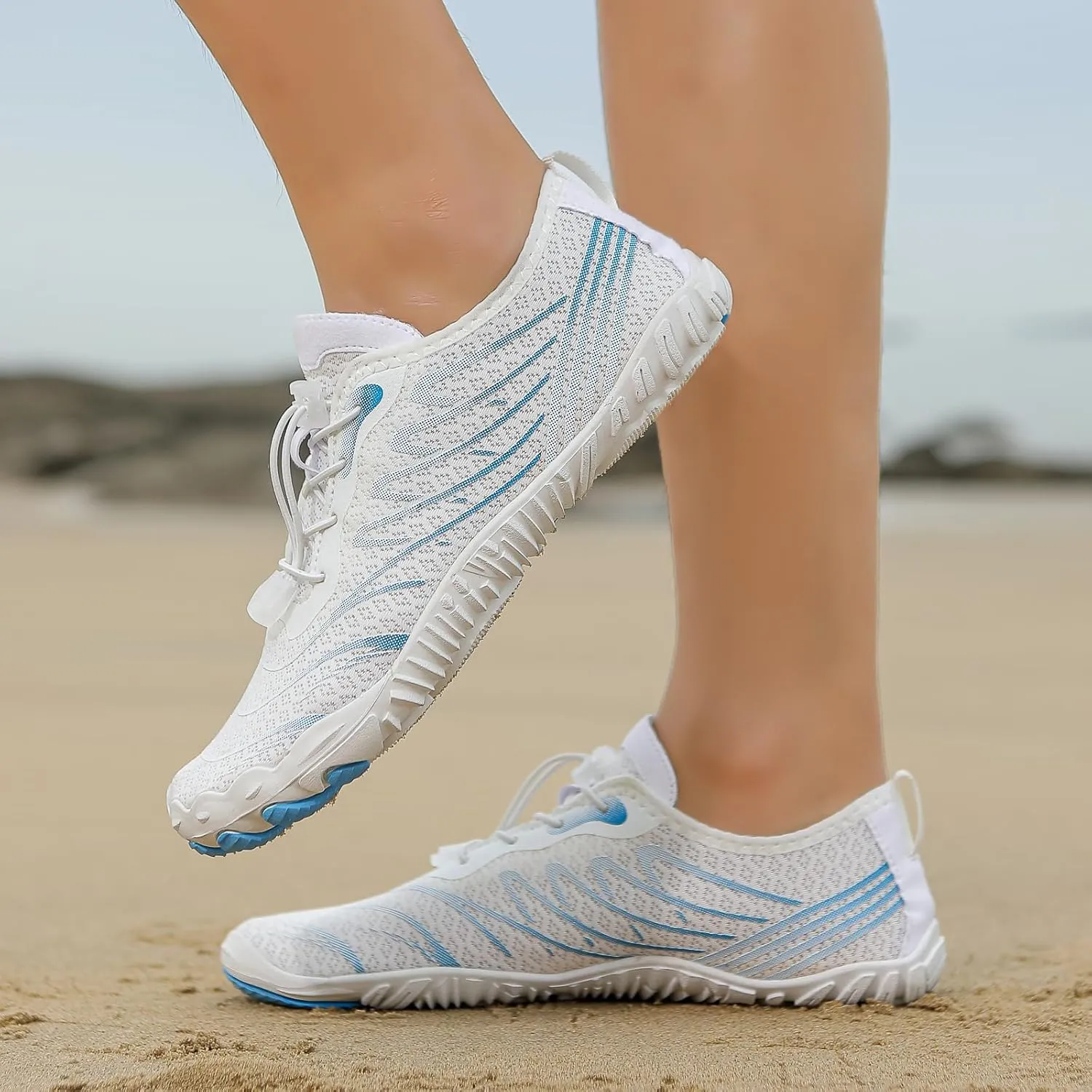 Hiking Barefoot Shoes for Women Men, Wide Toe Box, Beach Pool Aqua Swim Surf Walking Shoe, Healthy and Non-Slip Breathable Water Resistant