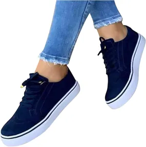 Ladmiple Shoes For Women Sneakers Slip Ons Low Cut Casual Summer Walking Canvas Shoes Fashion Platform Flats Loafers