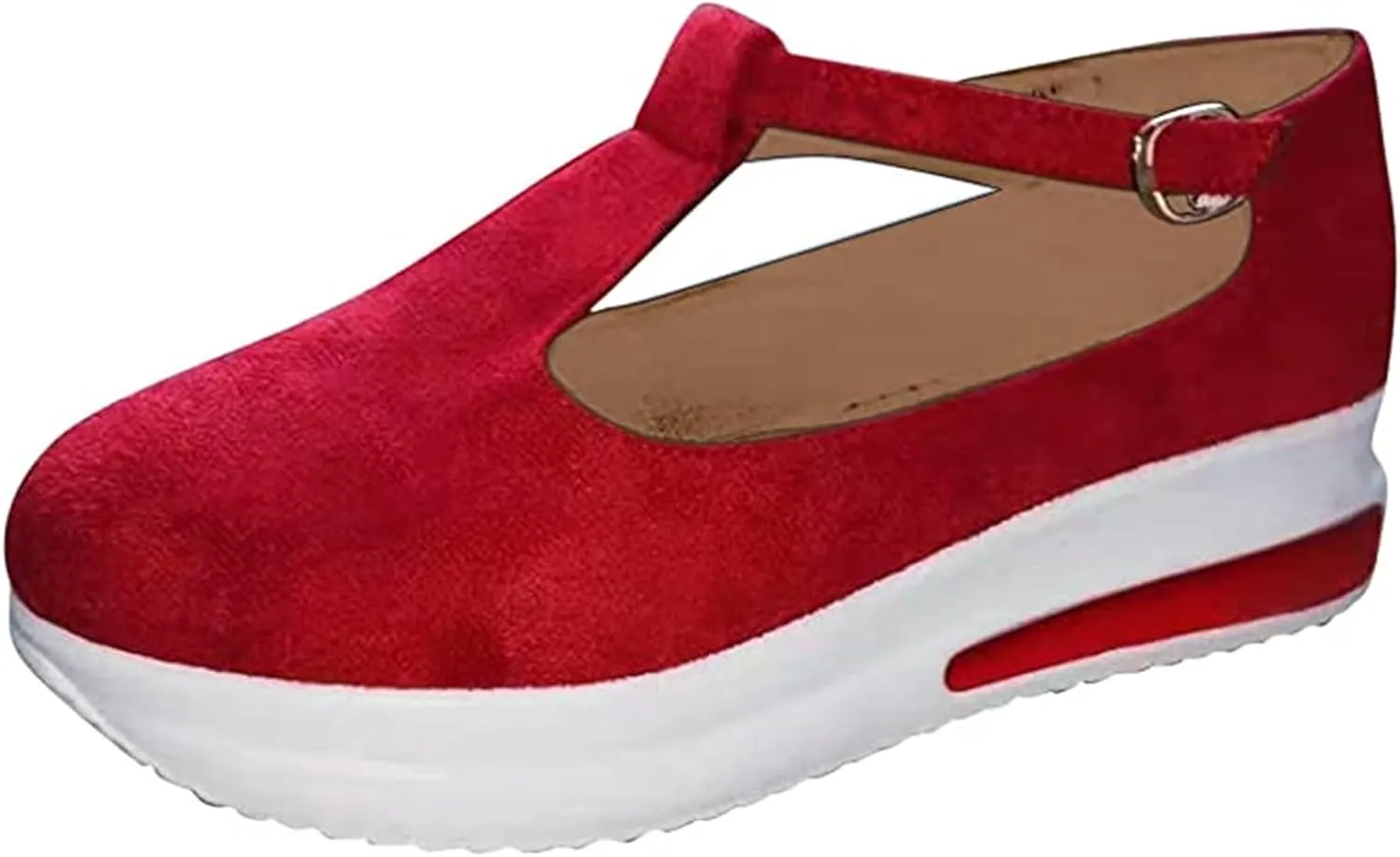 Lausiuoe Sneakers For Women Platform Slip On Fashion Canvas Shoes Lightweight Non-Slip Casual Comfortable Walking Flat Loafer