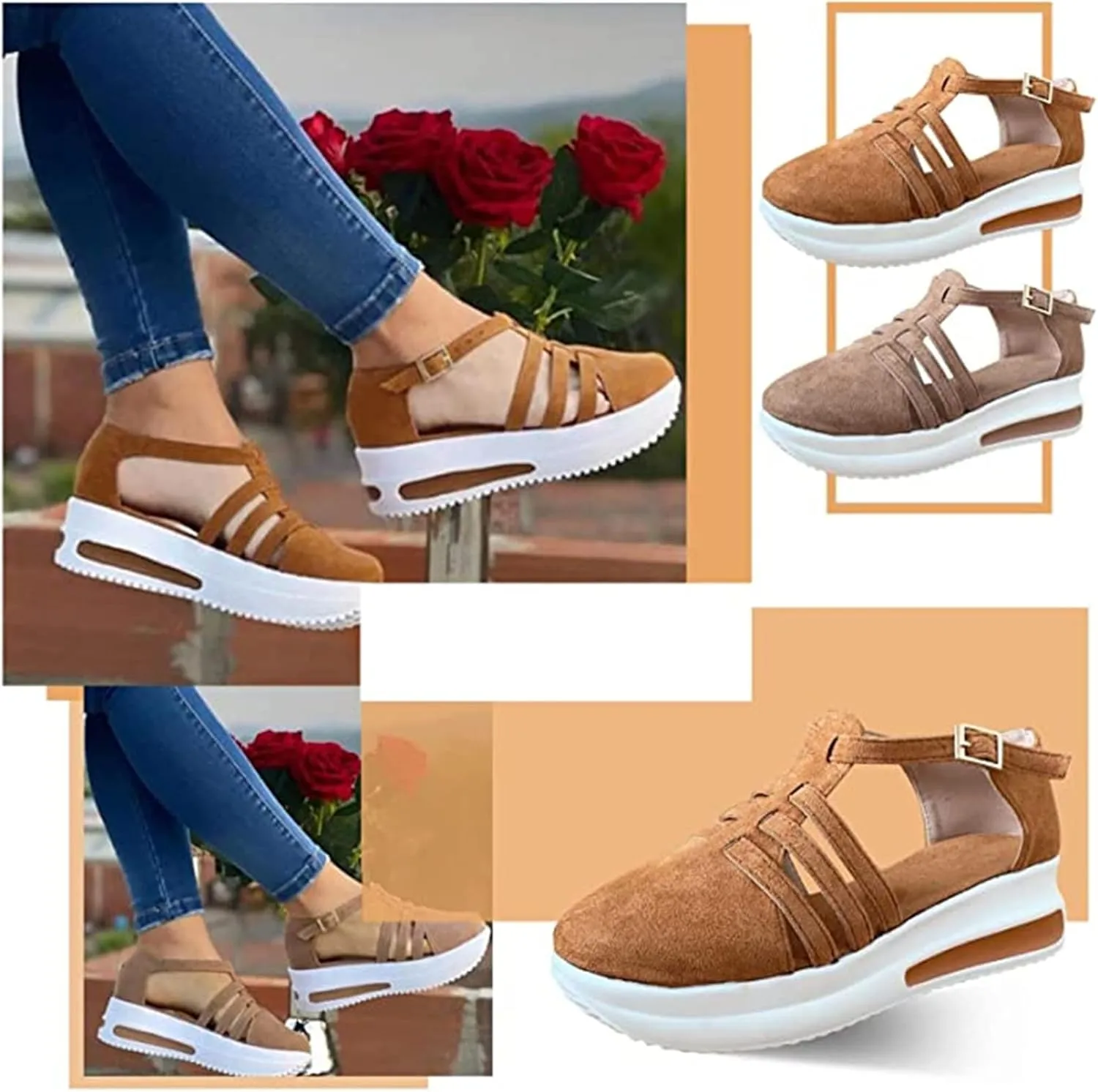 Lausiuoe Sneakers For Women Walking Shoes Wide Width Comfortable Casual Fashion Slip On Low Top Leather Flat Loafers