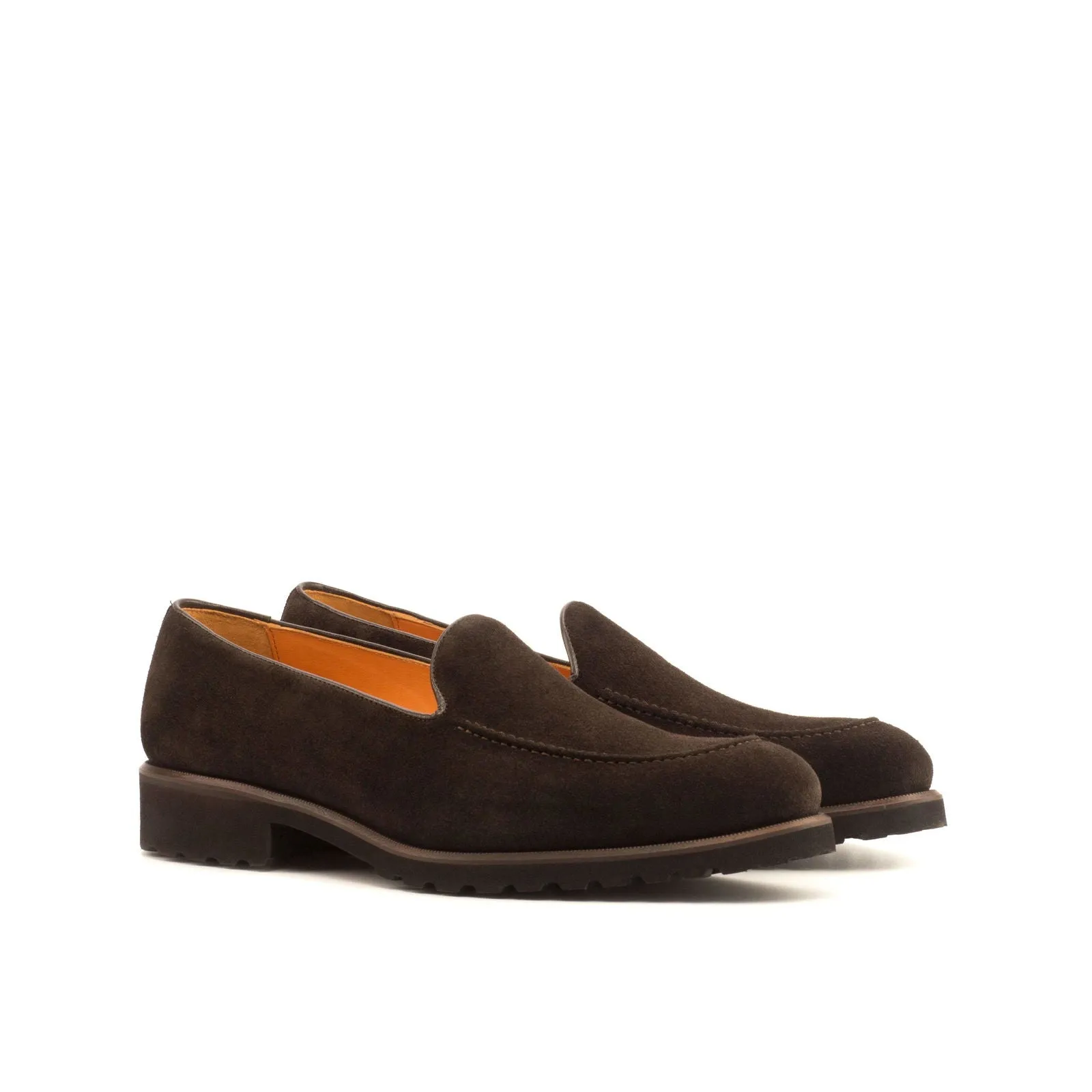 Loafer-Suede, Box Calf, Dark Brown