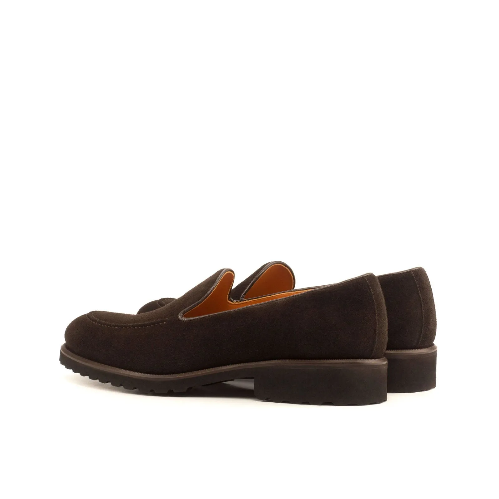 Loafer-Suede, Box Calf, Dark Brown