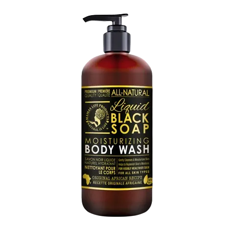 Mamas Life Products - Liquid Black Soap Body Wash, 473 mL