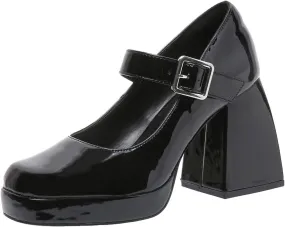 Mary Jane Shoes for Women Platform Chunky Block High Heels Square Toe Ankle Strap Party Dress Pumps Shoes Black White Khaki US5-11