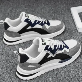 Men’s Breathable Fashion Sneakers – Lightweight Lace-Up Casual Sports Shoes for Outdoor Running