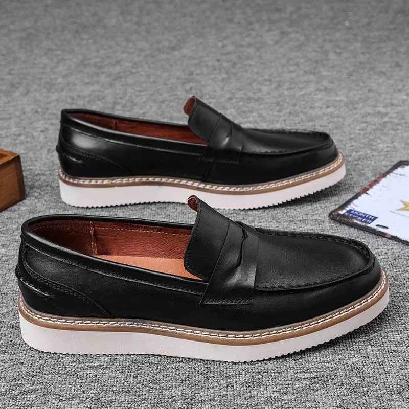 Men's breathable thick sole casual loafers
