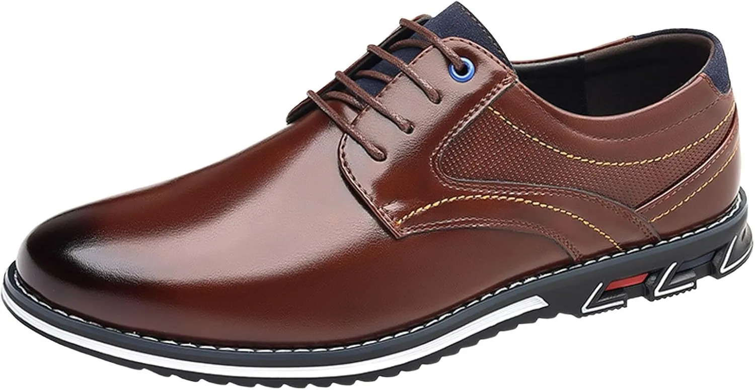 Men's Casual Dress Shoes Comfortable Premium Leather Men Office Classic Working Driving Walking Dress Shoes for Male