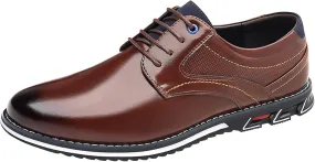 Men's Casual Dress Shoes Comfortable Premium Leather Men Office Classic Working Driving Walking Dress Shoes for Male