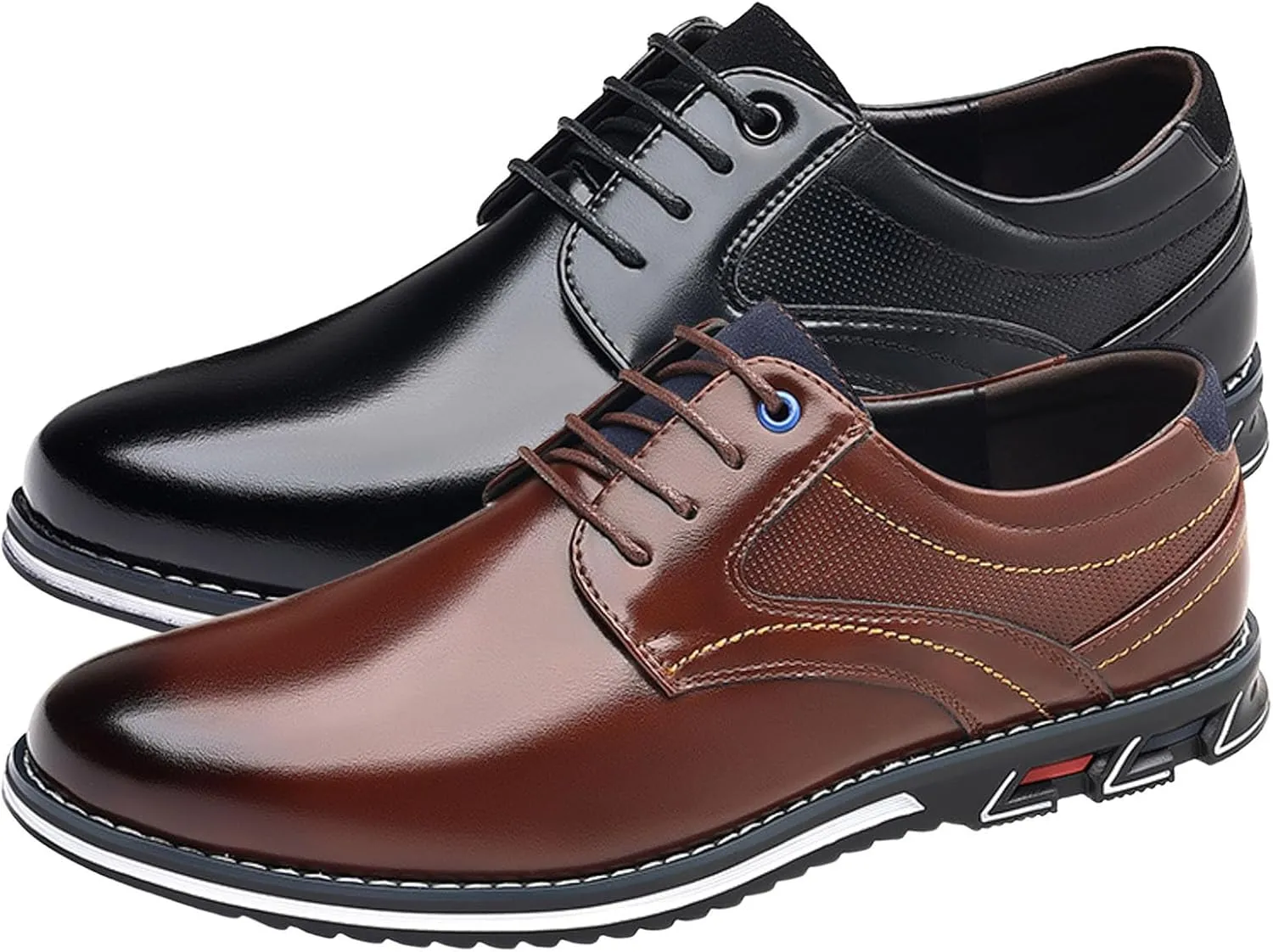 Men's Casual Dress Shoes Comfortable Premium Leather Men Office Classic Working Driving Walking Dress Shoes for Male