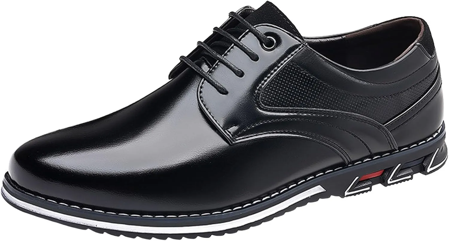 Men's Casual Dress Shoes Comfortable Premium Leather Men Office Classic Working Driving Walking Dress Shoes for Male