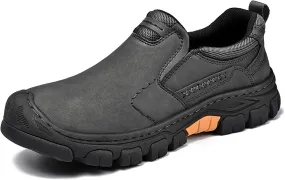 Mens Loafers Casual Slip On Leather Lightweight Shoes, Water-Resistant Non Slip Breathable Modern Dress Business Walking Shoes for Wedding Hiking