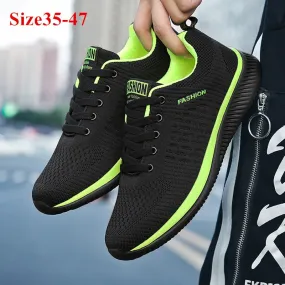 Men/Women Knit Sneakers Breathable Athletic Running Walking Gym Shoes