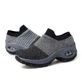 Mesh slip on sneakers for women comfort shoes for walking air cushion