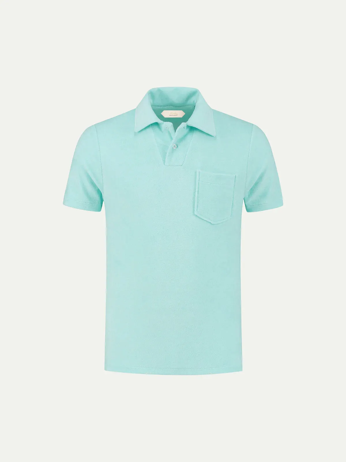 Mint Terry Towelling Polo Shirt