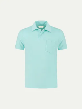 Mint Terry Towelling Polo Shirt