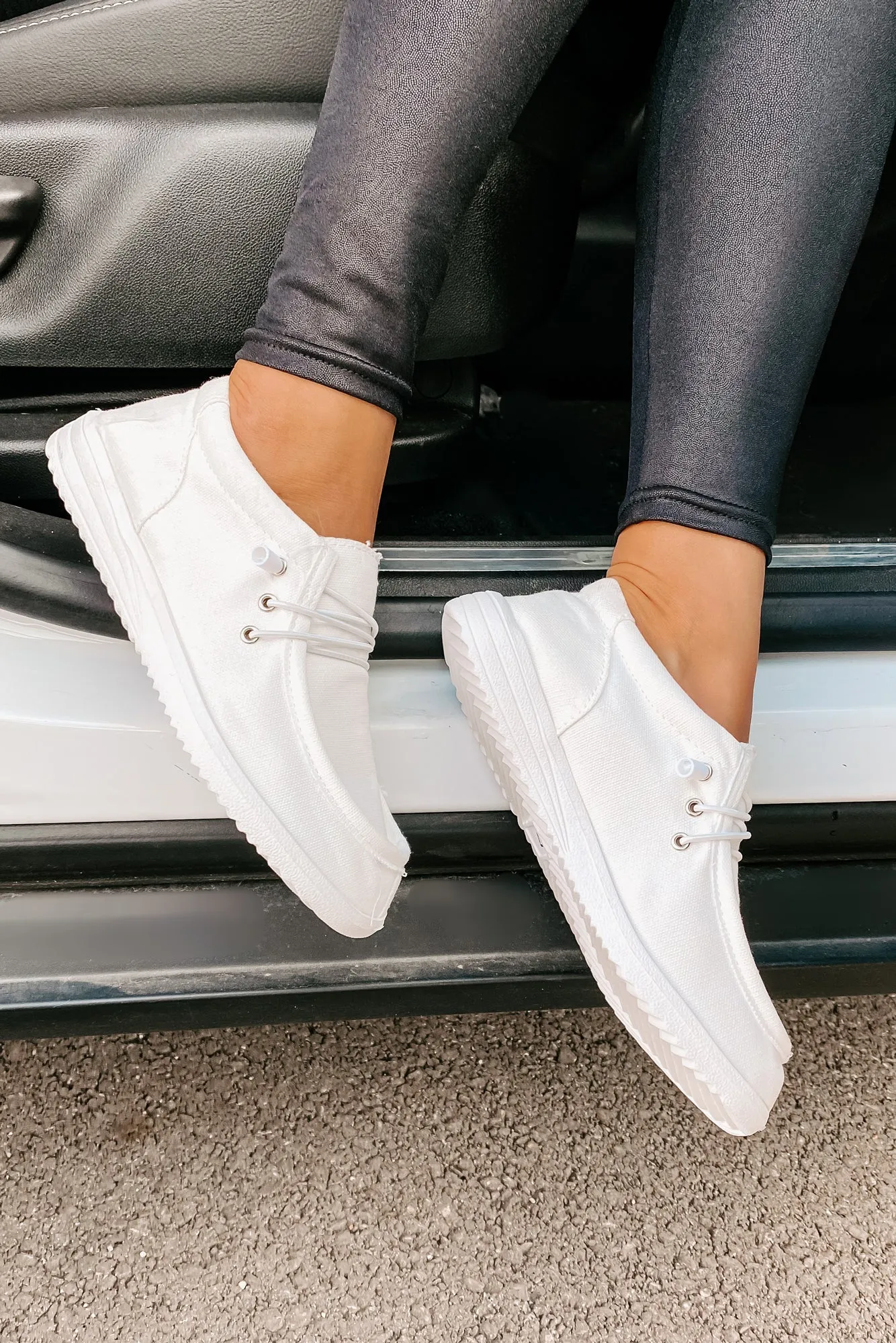 Routine Check Canvas Slip-On Sneakers (White)