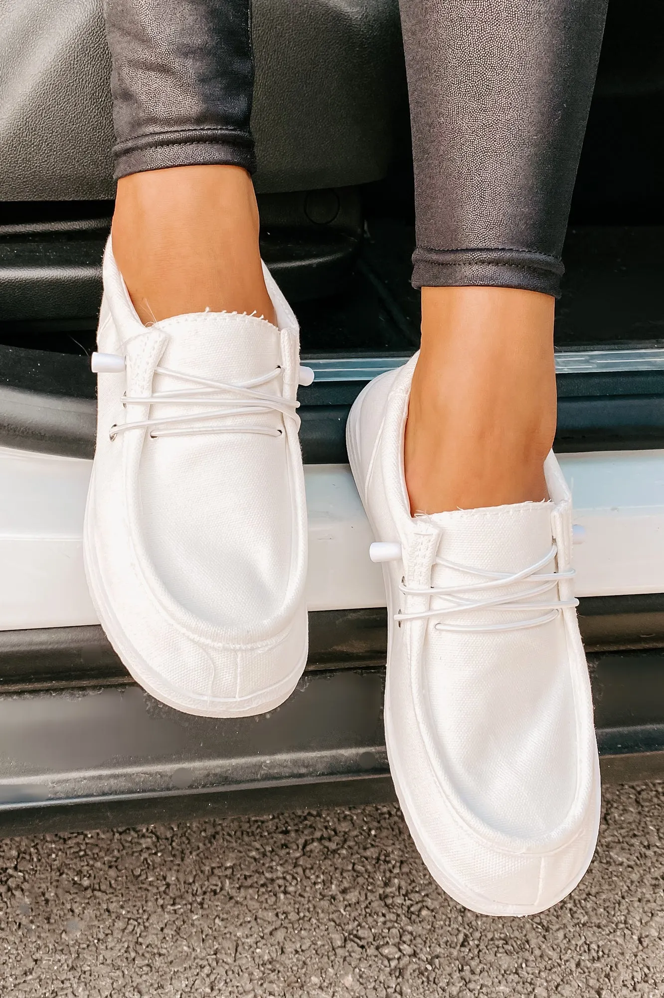 Routine Check Canvas Slip-On Sneakers (White)