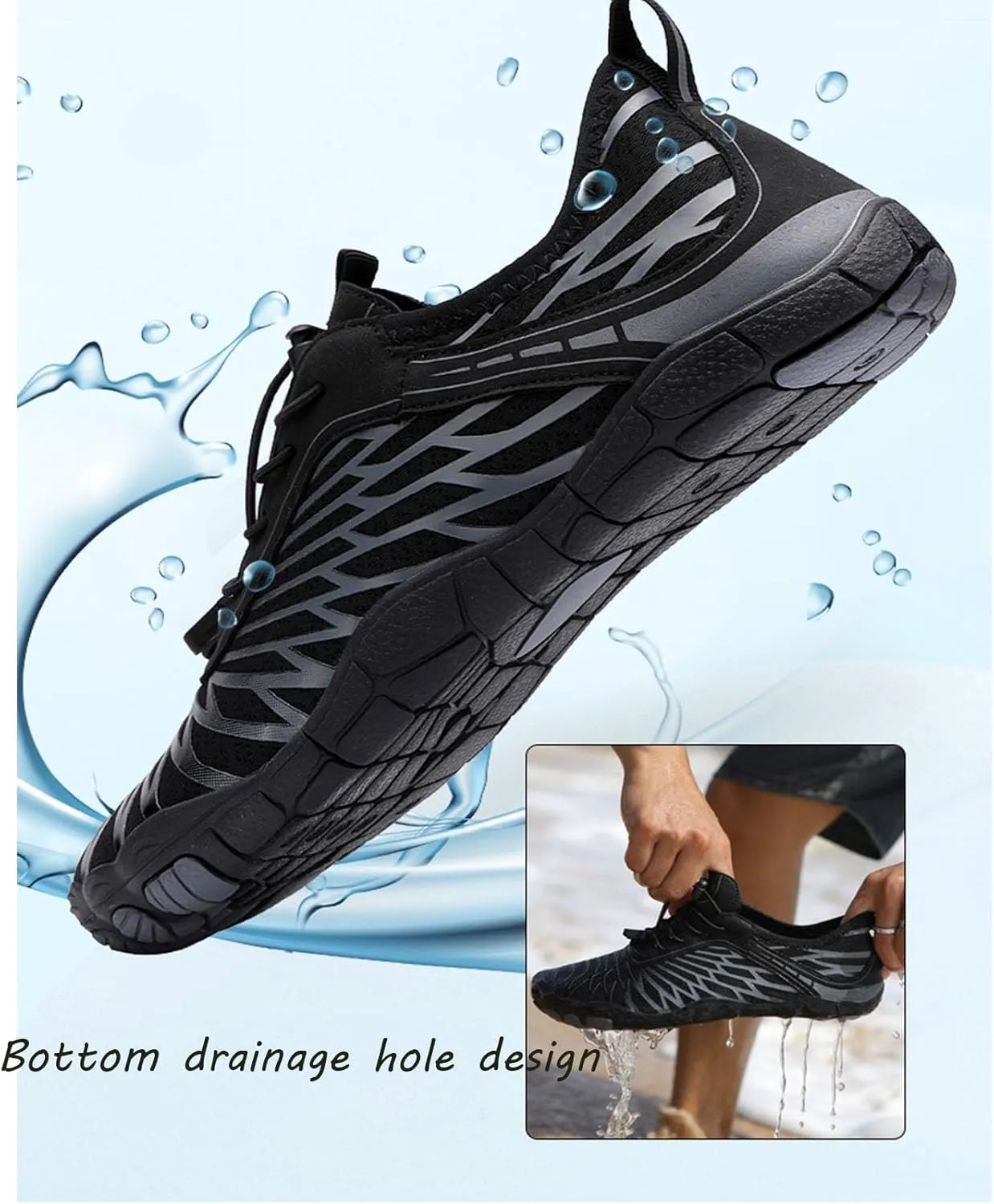 StoneLiquid Barefoot Shoes Women, Running Hike Barefoot Men Minimalist Quick Dry Footwear Wide Toe Box