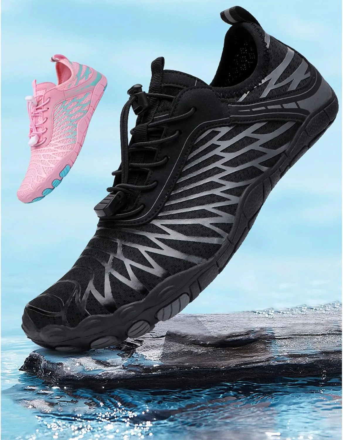 StoneLiquid Barefoot Shoes Women, Running Hike Barefoot Men Minimalist Quick Dry Footwear Wide Toe Box
