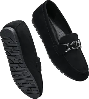 VERDASCO Women's Loafers Comfort Slip-Ons Flat Work Shoes Casual Moccasins Penny Loafers Lady Dress Shoes