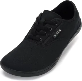 WHITIN Men's Wide Canvas Barefoot Sneakers | Zero Drop Sole | Minimalist Footwear