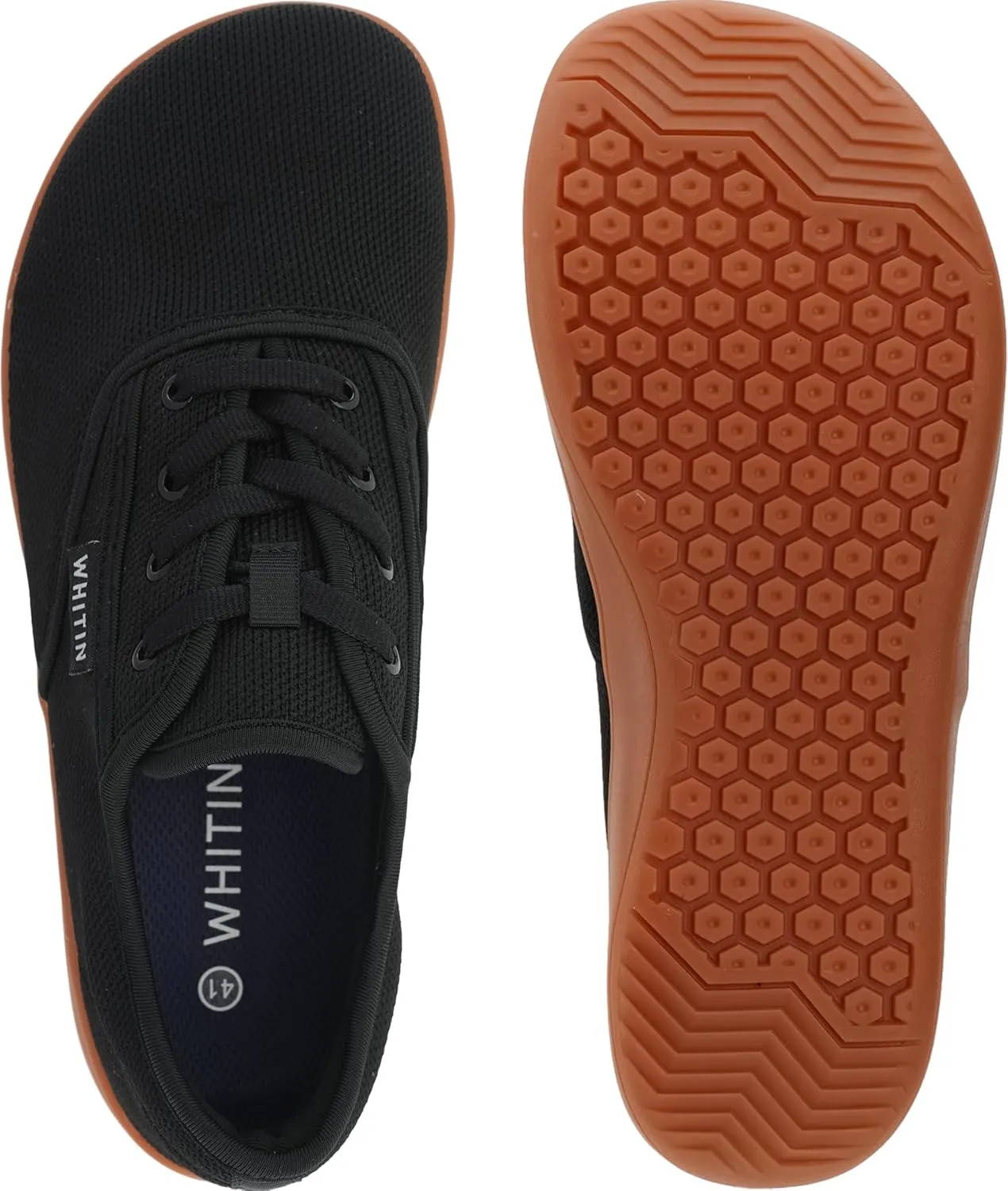WHITIN Men's Wide Canvas Barefoot Sneakers | Zero Drop Sole | Minimalist Footwear