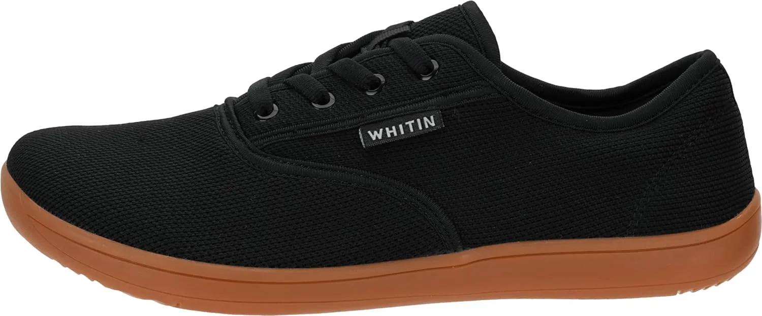 WHITIN Men's Wide Canvas Barefoot Sneakers | Zero Drop Sole | Minimalist Footwear