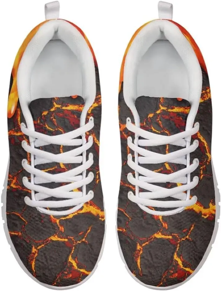 Women Walking Shoes Non Slip Comfortable White Sole Lace Up Lightweight Sneaker